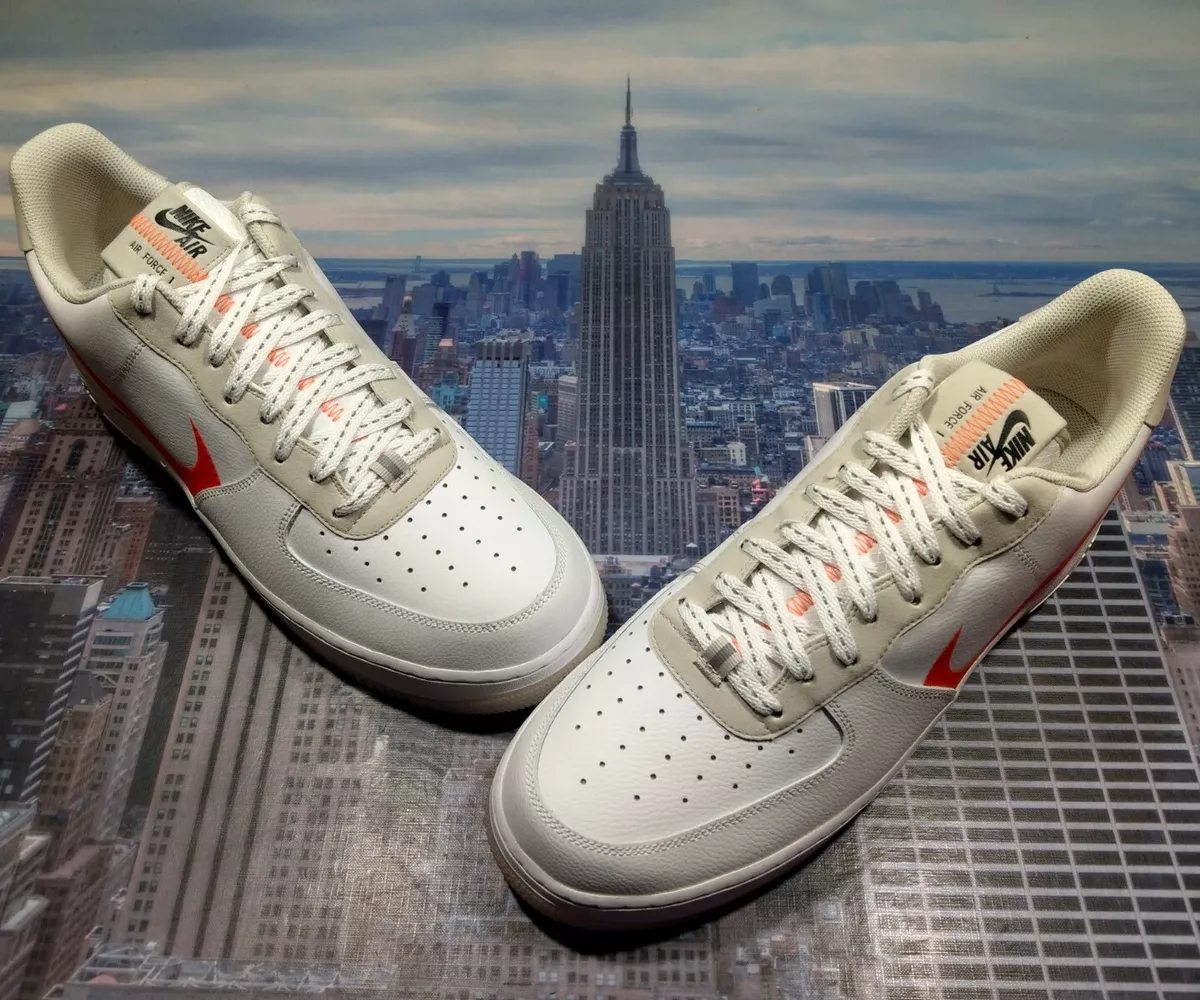 Nike Air Force 1 Low '07 LV8 3 White/Total Orange Mens Size