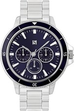 Da Uomo Stile Batteria Funzionamento A Orologio Analogico Con Link Cinturino Blu