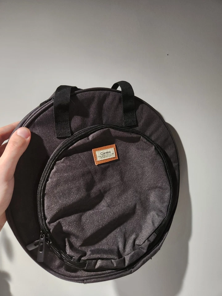 Curmio Round Embroidery Travel Bag, 13"Gray, W/O Tag, Fast Ship, GREAT Condition - Image 4 of 4