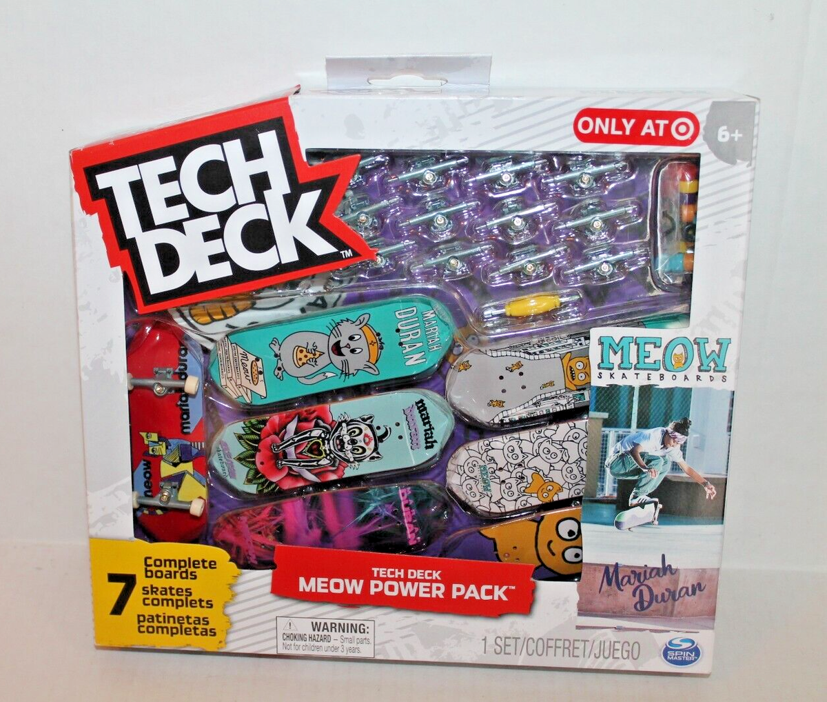 Tech Deck Meow Power Pack Skateboards Mariah Duran Skate Target