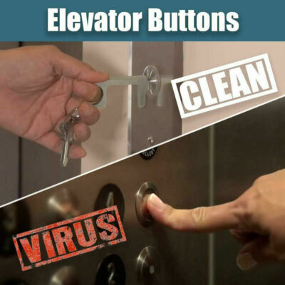 No Touch Key Door Opener & Key Ring ATM Germ Protection Hook Tools ...