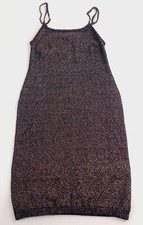 Urban Outfitters Little Black Dress Size Small Rainbow Sparkle Metallic Bodycon 