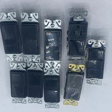 LOT OF 9 ASSORTED EATON Light and Dimmer Switches Receptacle EA 15A 120-277V AC⭐