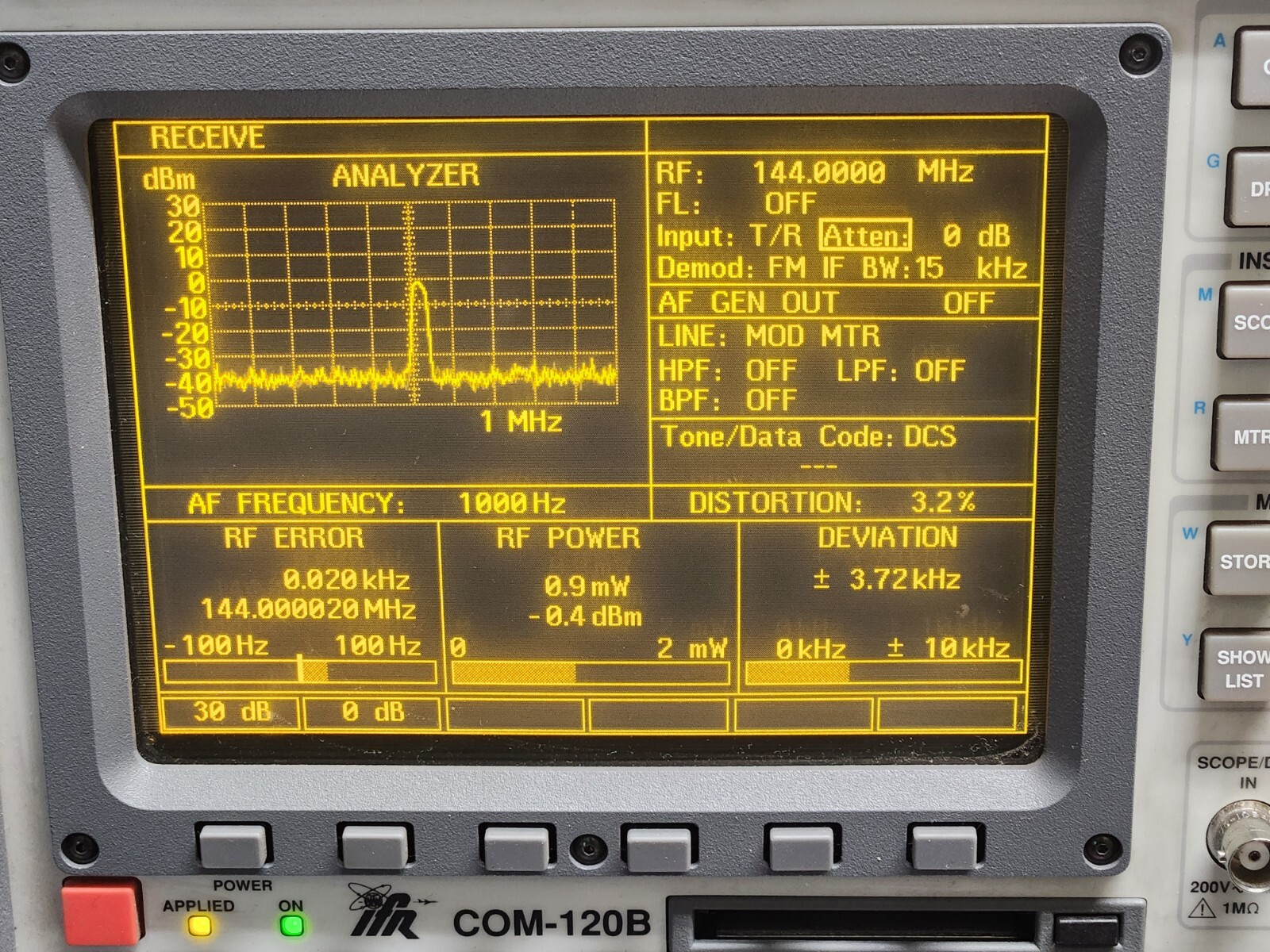 Aeroflex IFR COM120B Service Monitor Tracking Generator CB and Ham