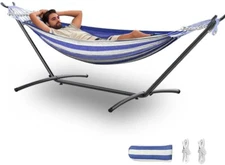 Double Hammock, Heavy Duty Portable, 500 Lb Weight Capacity, Perfect for Both In
