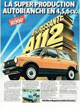 PUBLICITE ADVERTISING  0217  1978  Autobianchi réseau Chardonnet A112 Elite Juni