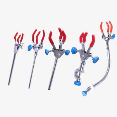 Lab Clamp Set - 3 Finger, Four-Claw, Flask & Condenser Holder