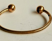 RARE ANCIENT MEDIEVAL BRONZE BRACELET ARTIFACT AUTHENTIC OPENWORK W BALLS