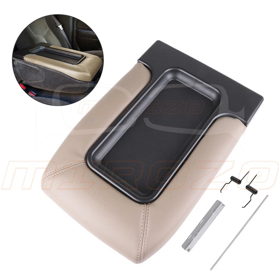 Cubierta reposabrazos tapa consola central beige para Chevrolet Silverado 1500 2001-2006 Foto 3 de 4