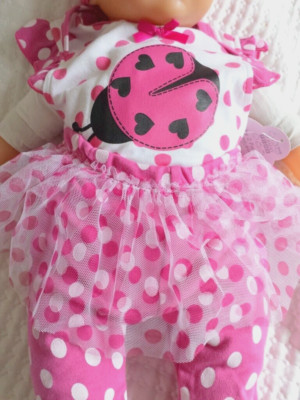 2tlg Set Sommer Body Kurzarmbody + Tutu Leggings Hose Rosa Marienkäfer Gr 68 74