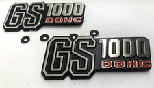 PAR DE EMBLEMA DE METAL DE CUBIERTA LATERAL PARA SUZUKI GS 1000 DOHC 1978~80, RPLC# 68131-49010