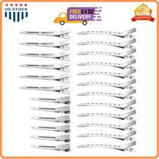 65Pcs Duck Billed Hair Clips for Styling Sectioning, Metal Silver Alligator Hair