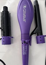 Royale Deluxe 3 in 1 hair styling Set  Brush, 2 Curling Attachments No Box