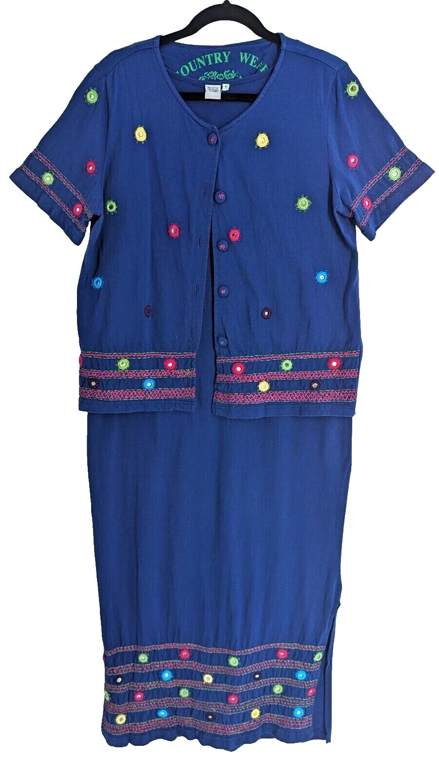 Vestidos Vintage De Tubo Hippie Algodón para Mujeres