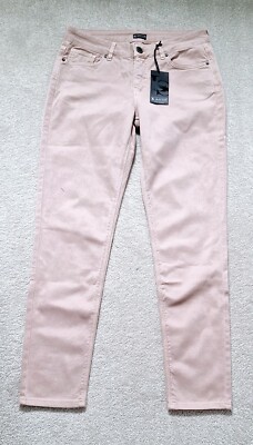 Laura Scott Ladies Blush Pink Canvas Tapered Jeans Size 12 BNWT