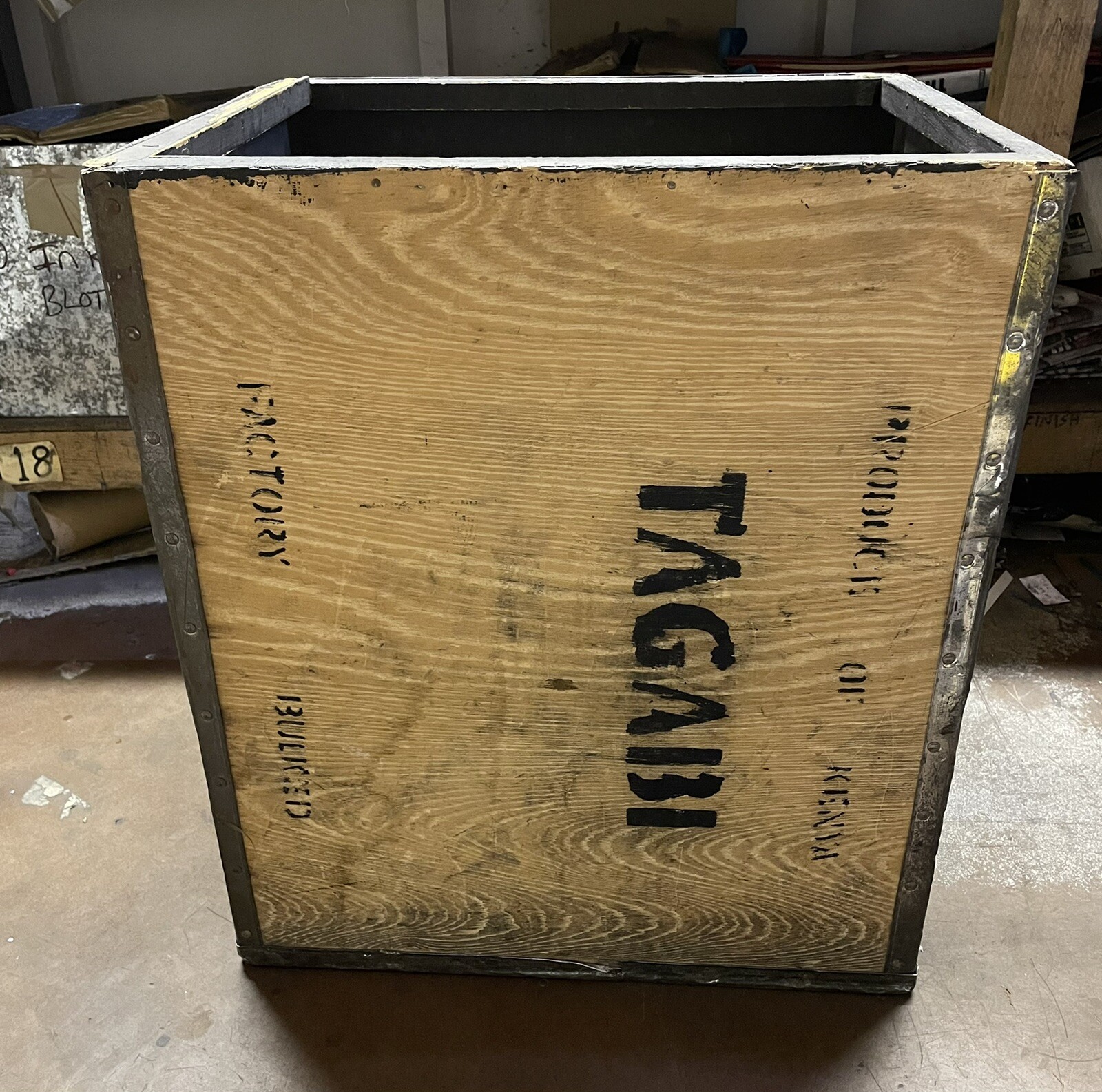 Old Vintage Wooden Tea Chest eBay