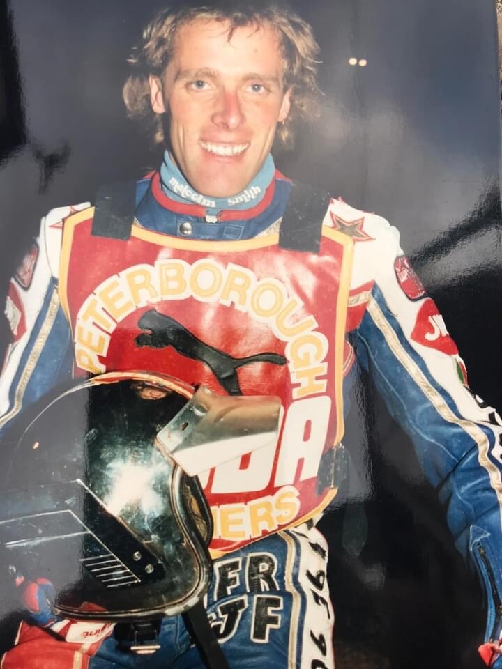Peterborough Panthers 50 years celebratory race jacket as worn by Nigel