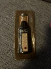Vintage Mini Plastic Coke Bottle Magnetic Fridge Thermometer 3 3/4" Coca Cola