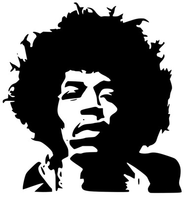 Jimmi Hendrix Mylar Template Schablone 190 Mikron A3 Format Art Deco