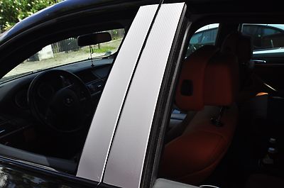 6x Tür leisten Zierleisten SET B Säule Verkleidung Folie Tuning Carbon weiß D10