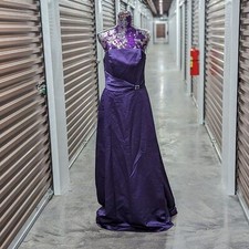 Mori Lee by Madeline Gardner Size 13/14 Strapless Purple Dress w Matching Wrap