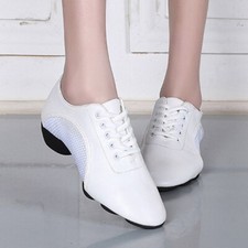 Women Dance Shoes Waltz Latin Ladies Rumba Tango Soft Bottom Shoes Faux Leather