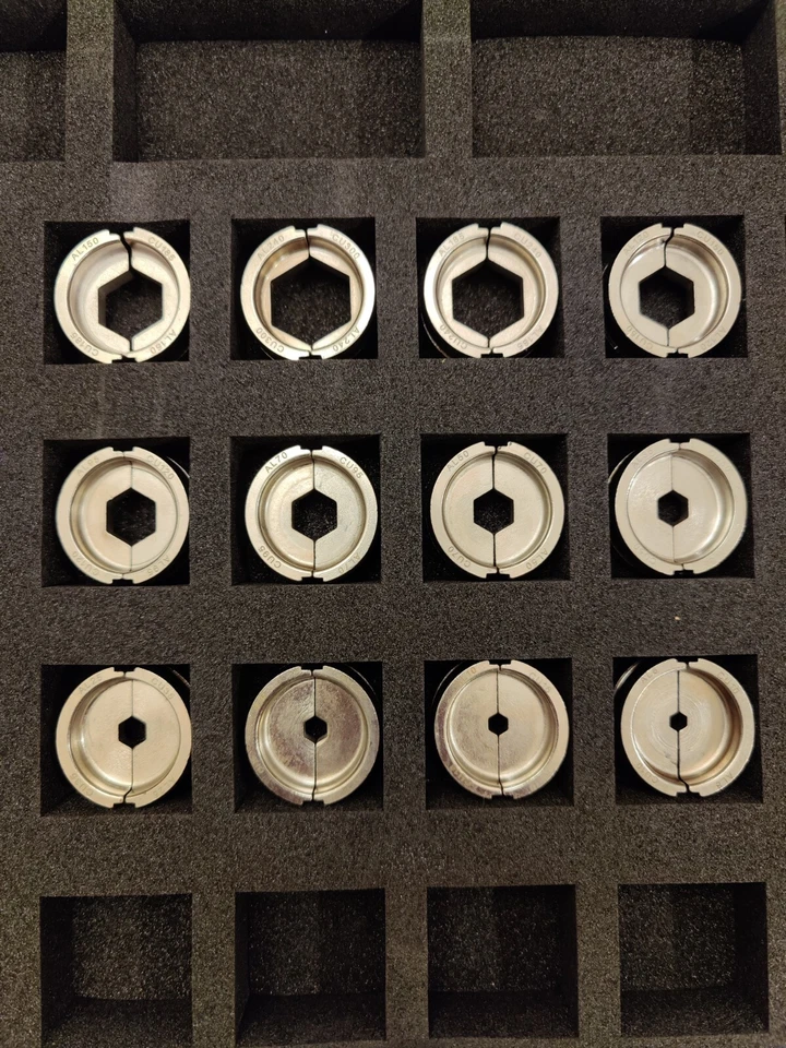 KTS COMPONENTS (12pcs.) KTS Crimping U-DIES Aluminum and Copper Bunrdy PAT Greenlee Gator