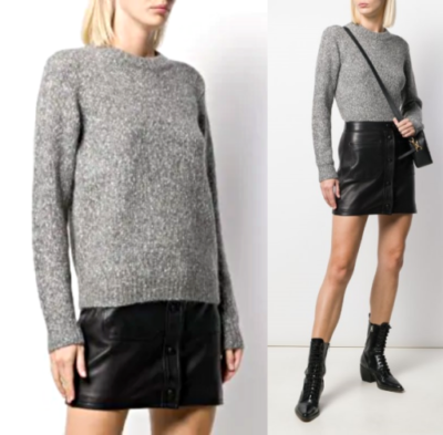 Theory Tweed Alpaca Soft Speckled Crewneck Sweater Medium Haether Theory Tweed Alpaca Soft Speckled Crewneck Sweater Medium Haether