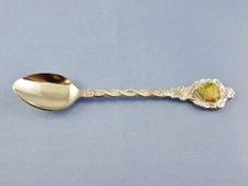 STAINLESS & ENAMEL SOUVENIR SPOON ONTARIO TRILLIUM BYunknown