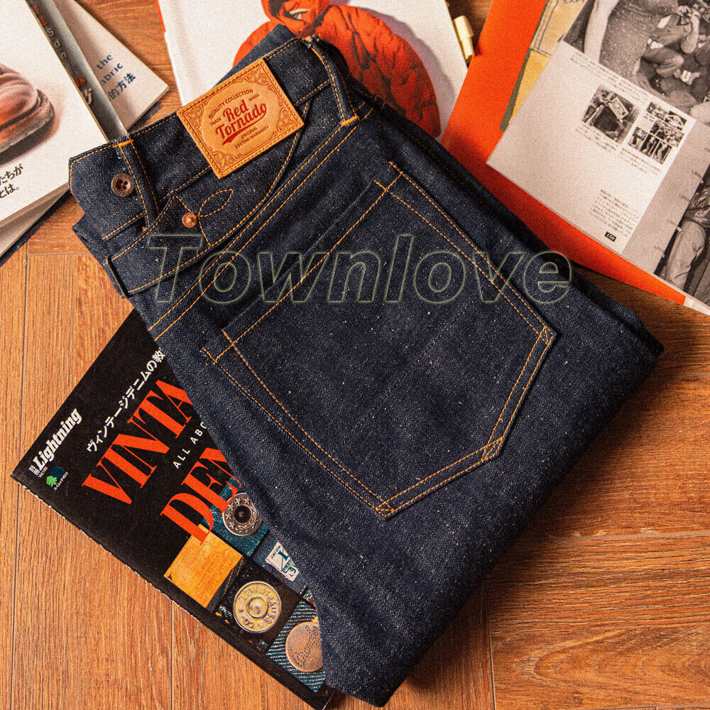 Red Tornado 'Snowy' Nep Tapered Fit Jeans 14oz Redline Selvedge
