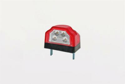 2x 2-Funktionen 12/24V LED Kennzeichenleuchte Lampe mit Rücklicht ohne Kabel...