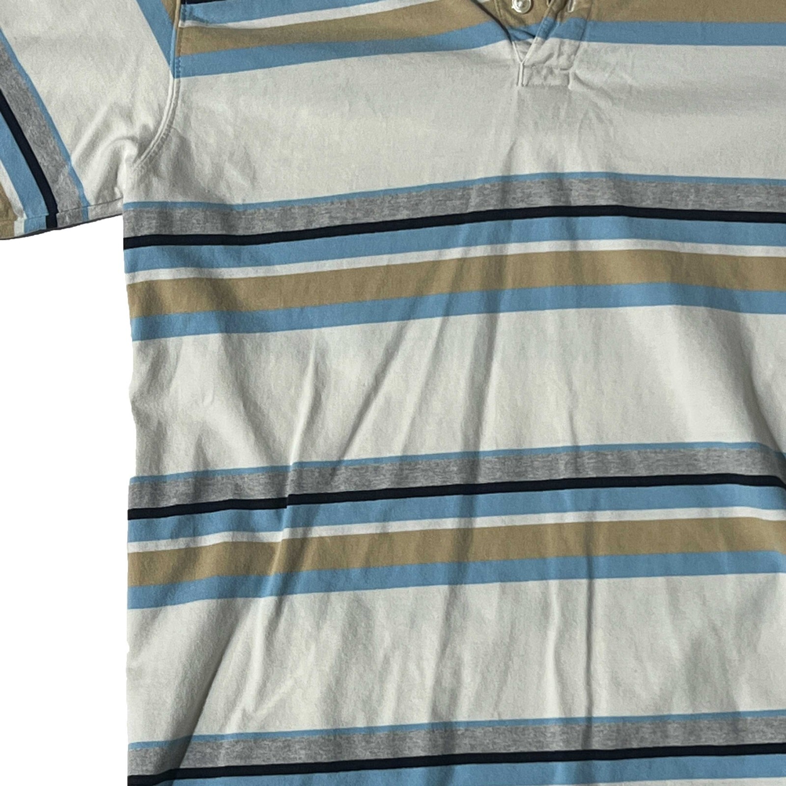 PHYS SCi Men White Striped Collared Button Up Pol… - image 5