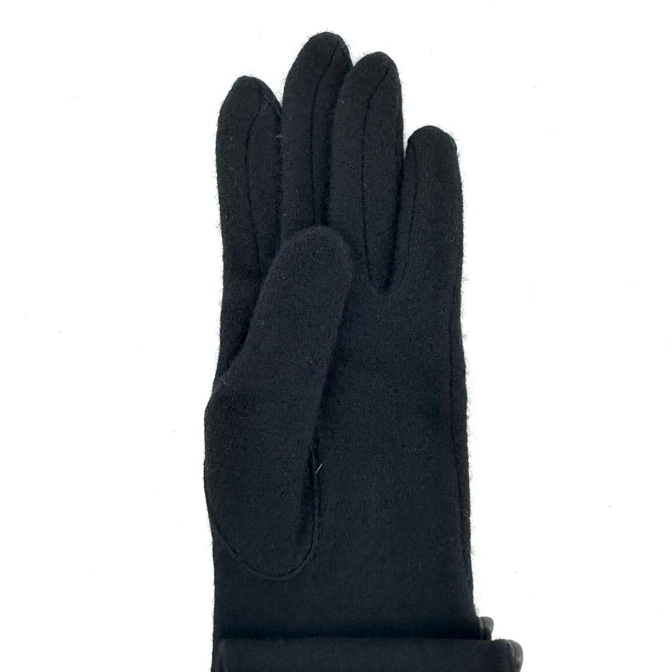 Женские элегантные винтажные черные кожаные перчатки Yves Saint Laurent YSL неиспользованные - Изображение 4 из 4