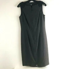 W by Worth Womens Brown Wool Blend Tweed Sleeveless Pencil Dress Zip Size 4