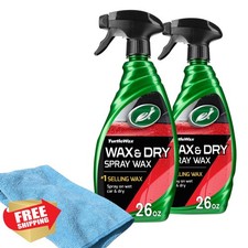 Turtle Wax 1-Step Wax Dry 26oz 2-Pack w/Microfiber Towel