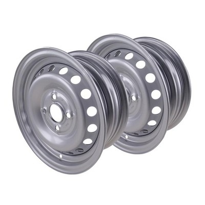 2er Set Felge 4J x 13 H2 Mittenloch 57mm, LK 100, 4 Loch, ET 30 für PKW Anhänger