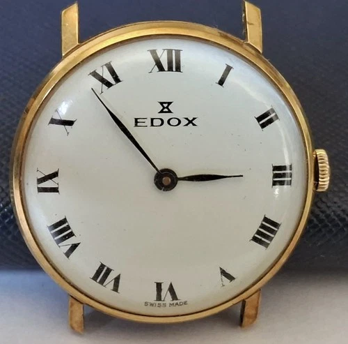 EDOX  WATCH PORCELAIN DIAL MOVEMENT PESEUX 7040  WORKING SERVICED