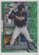 2022 Bowman Draft Chrome Green Sparkle Refractor 2/99 Dru Baker #BDC-158 n1u