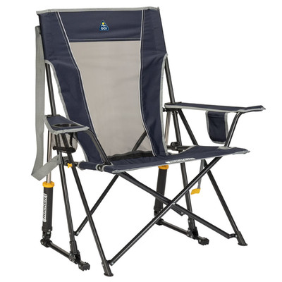 GCI Outdoor Comfort Pro Rocker Camping Chair Portable Mesh Backrest Rocki Indigo