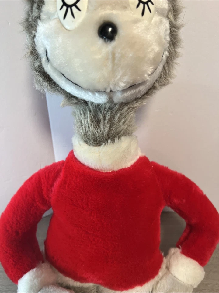 DE COLECCIÓN EDEN 1980 DR SEUSS PELUCHE GRINCH DE DOS CARAS 30" DE ALTO PELUCHE JUGUETE Foto 4 de 4