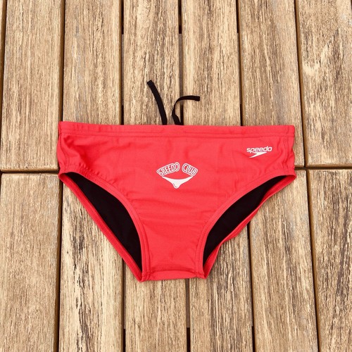 H.E SPEEDO CLUB logo custom print Men speedo red swim brief size 34 | eBay