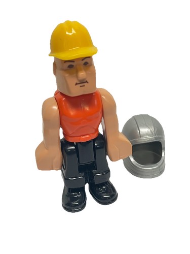 VTG 1983 Fisher Price Construx 577 Bridges & Tower REPLACEMENT FIGUGRE w/Hat - Picture 4 of 5