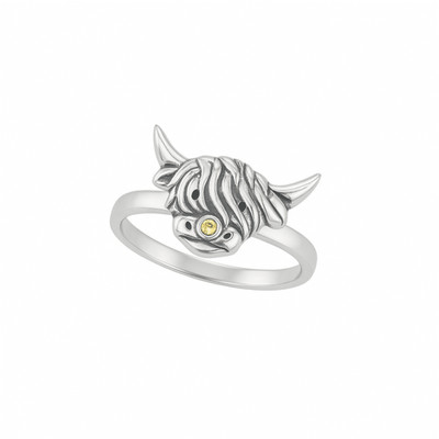 Sterling Silber Hamish Highland Kuh Ring 2610
