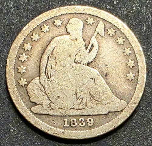 1839-P Seated Liberty Dime — photo from the most recent tracked eBay sale