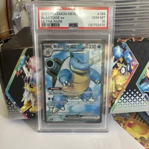 PSA 10 Pokemon 2023 Mew EN Blastoise ex 151 Ultra Rare 184/165