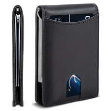 Geestock Slim Microfiber Leather RFID Blockin...