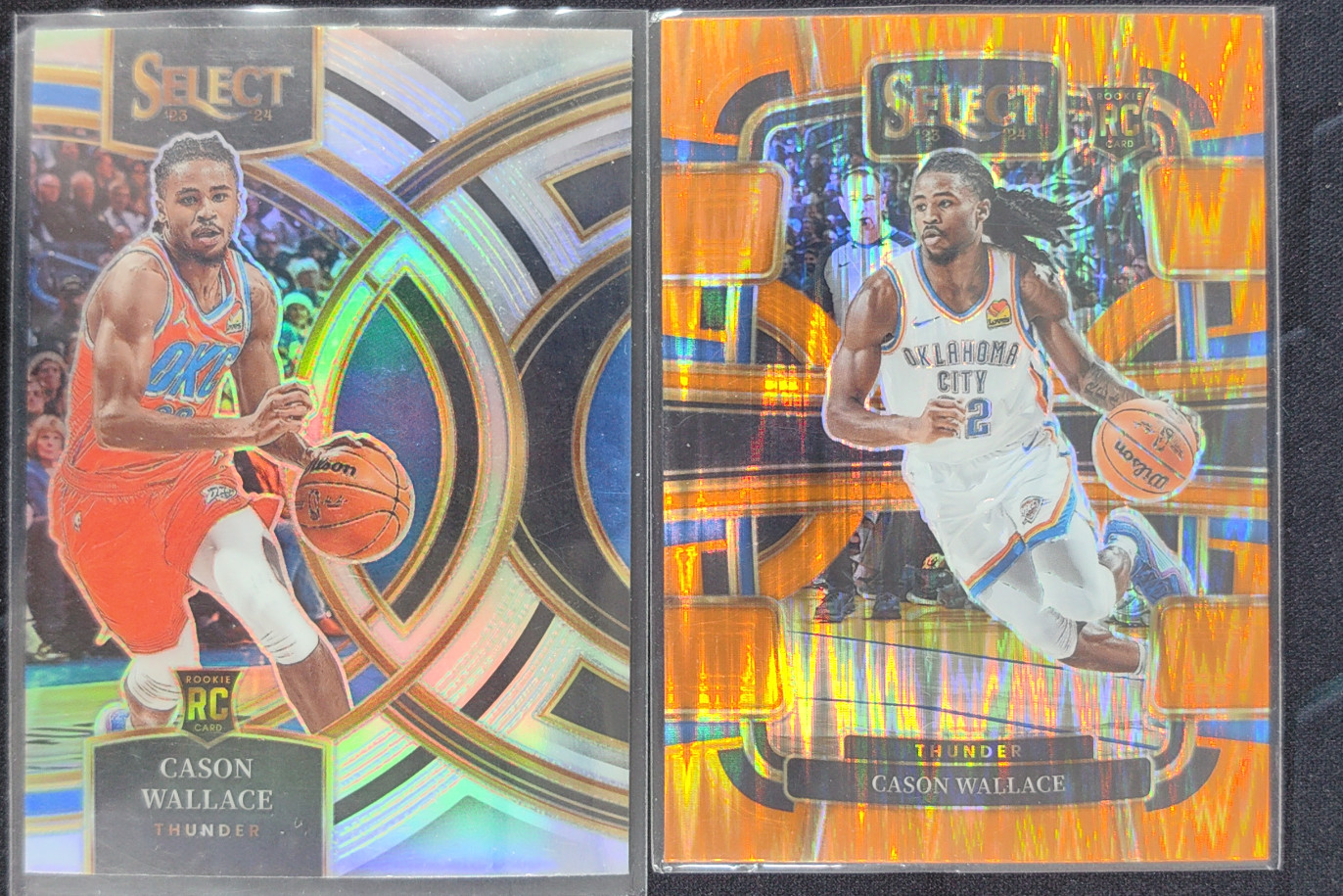 2023-24 Panini Select Cason Wallace Premier Level Silver Prizms Rookie RC LOT2