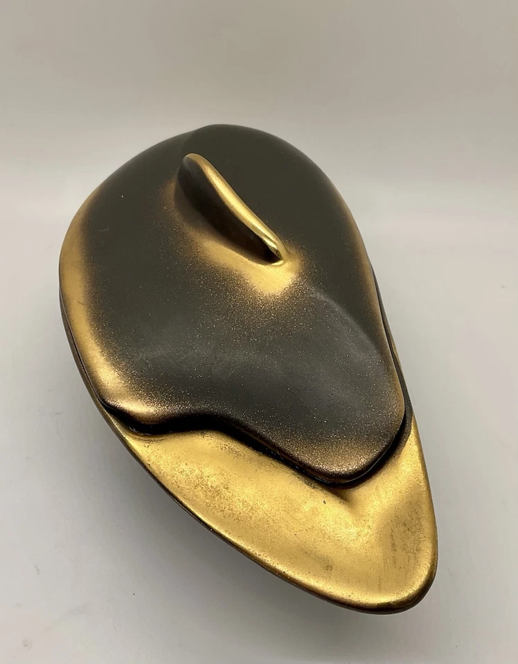 Raro Único MCM Plato de Caramelo Ecléctico Baratija Negro y Dorado Foto 2 de 4