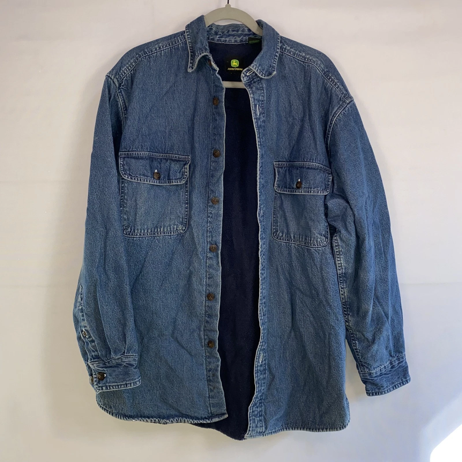 Mens John Deere Denim Trucker Jacket Blue sz. M