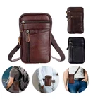 Men's Leather Belt Clip Holster Card Flip Wallet Crossbody Phone Case Cover